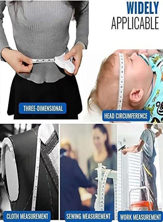 DPISZONE Retractable body measuring ruler automatic telescopic tape Ergonomic Design Fitness Measuring Tape For Measuring Bust Body Fat Measuring Waist Thigh Ruler Measure (Multi) - Image 5